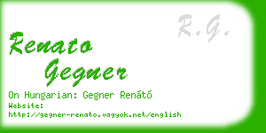 renato gegner business card